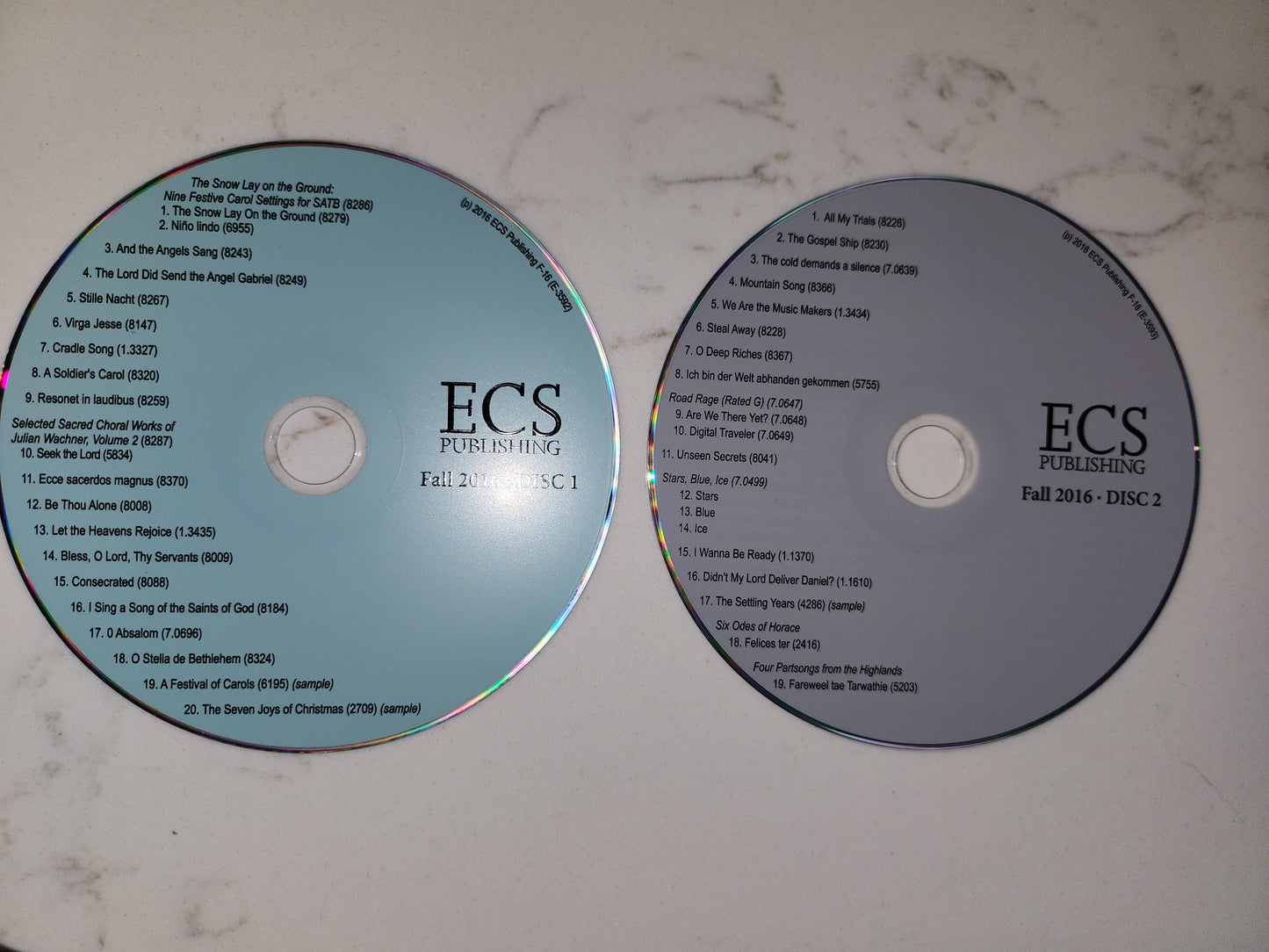 The Snow Lay on the Ground. Format: Two CDs. 1 and 2. Nine Festival Carol Setting for SATB. Julian Wachner