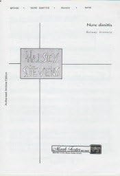 Nunc Dimittis By Halsey Stevens. SATB choir, a cappella