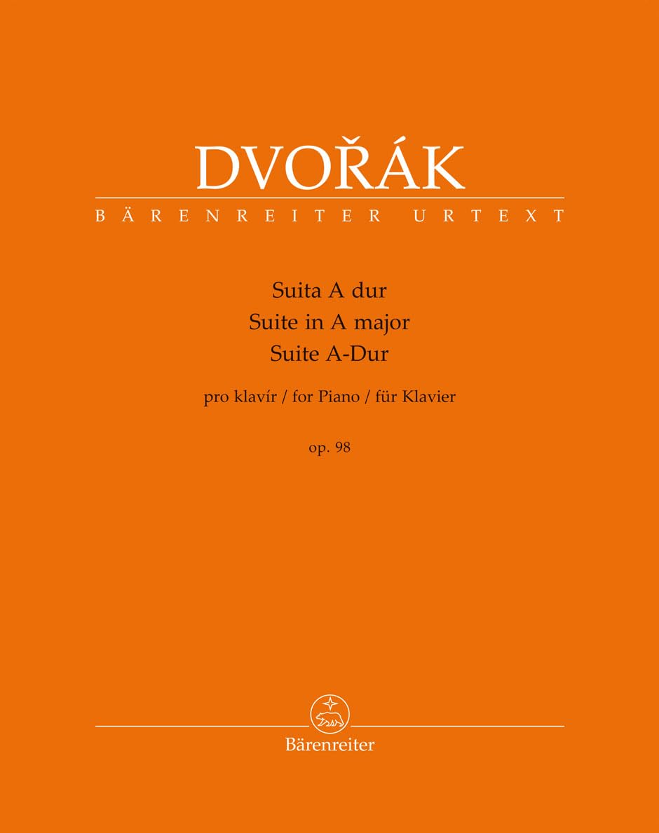 Suite für Klavier A-Dur op. 98.  English edition. Antonín Dvorák (Author), Iacopo Cividini (Editor)