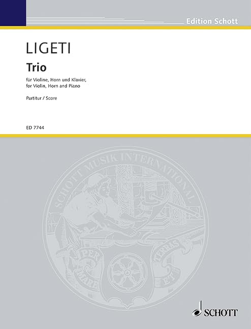 Trio. Score and Parts. By Gyorgy Ligeti. Score - Sheet Music