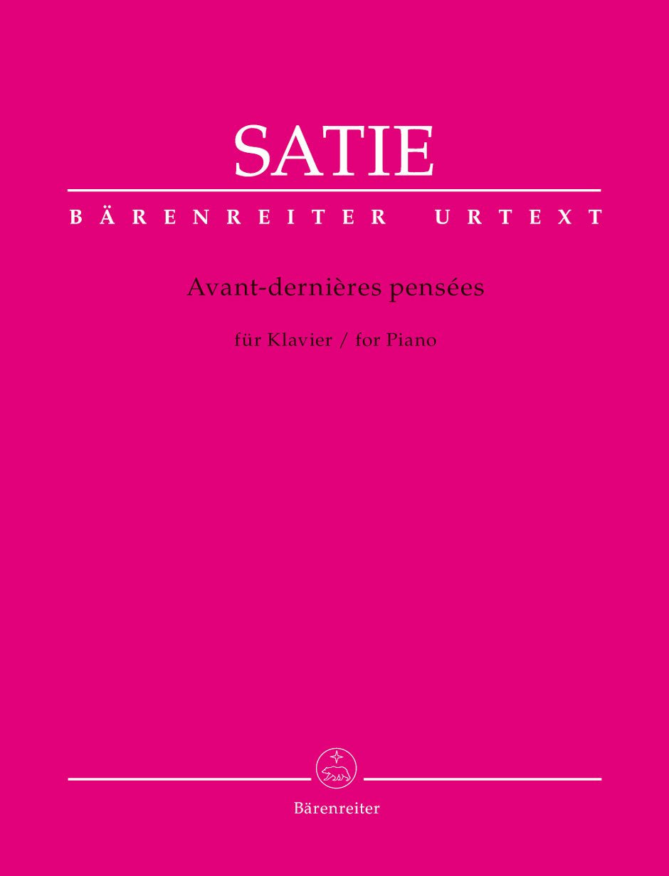 Avant-dernieres pensees for Piano by Erik Satie