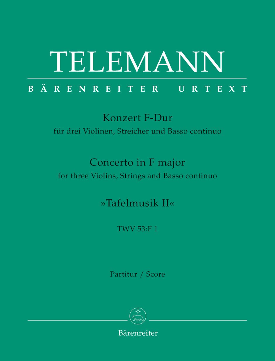 Telemann: Concerto for three Violins, Strings and Basso continuo in F Major TWV 53:F1.