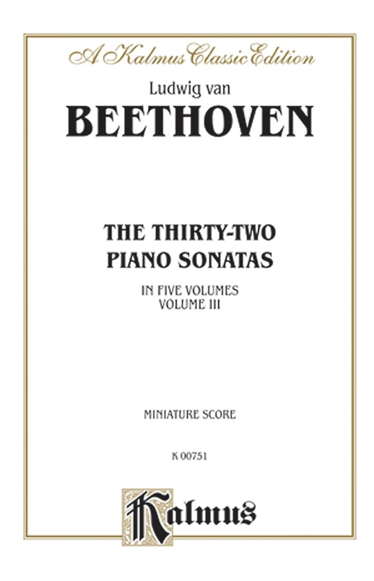 Sonatas Op. 10, No. 3; Op. 13 (Pathetique"); Op. 14, Nos. 1, 2; Op. 22, Op. 26, Vol 2": Miniature Score (Kalmus Edition, Vol 2) Beethoven, Ludwig van