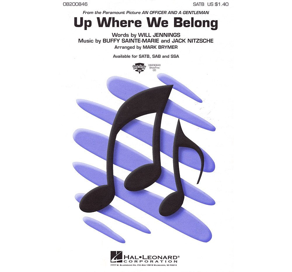 Up Where We Belong from An Officer and a Gentleman by Buffy Sainte-Marie 4-Part - Sheet Music By Will Jennings