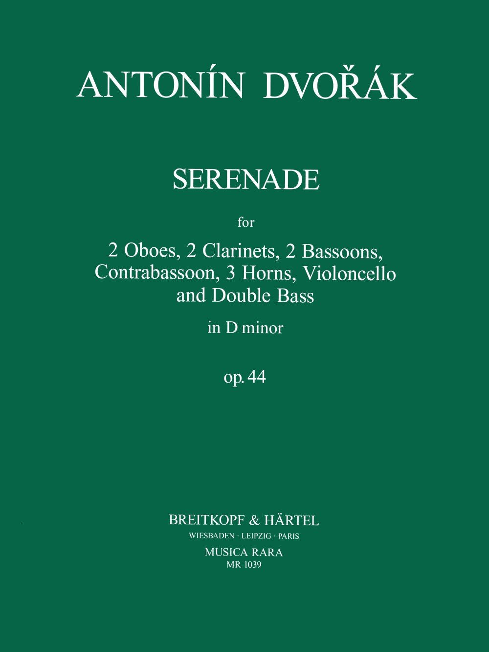 SERENADE IN D OP. 44. BY ANTONIN DVORAK