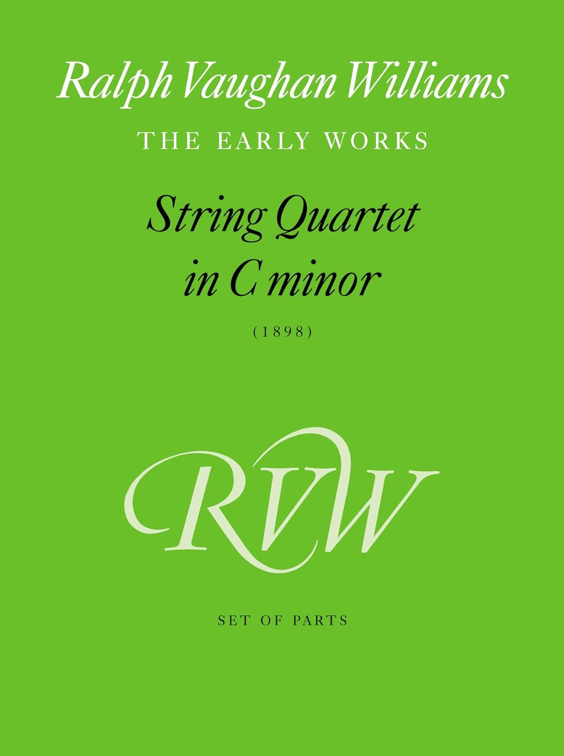String Quartet in C Minor: Parts (Faber Edition). By Vaughan Williams, Ralph