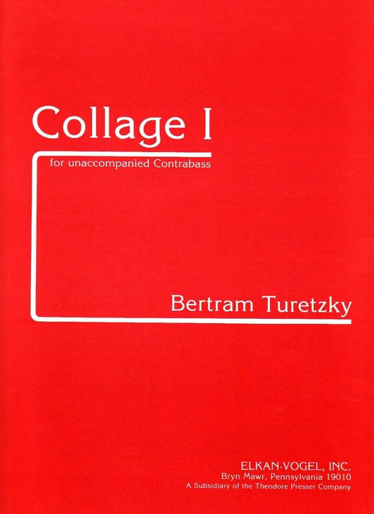 Collage 1 For Unaccompanied Contrabass by Bertram Turetzky Chamber Music - Sheet Music