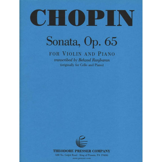 Chopin: Sonata, Op. 65. By Frédéric Chopin
