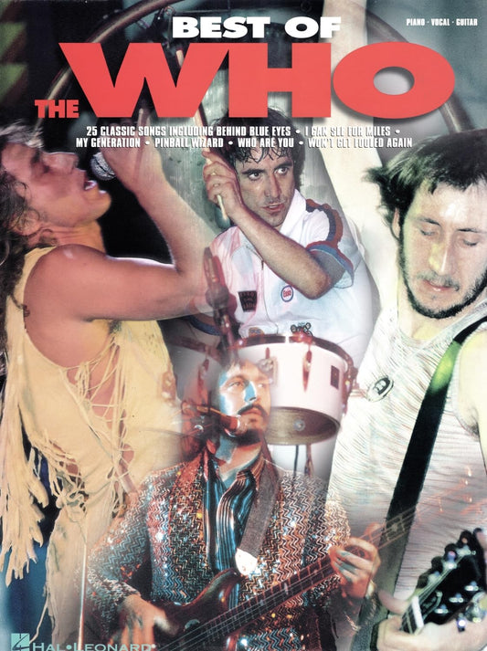 Best of The Who: Piano/Vocal/Guitar Piano, Vocal and Guitar Chords Who