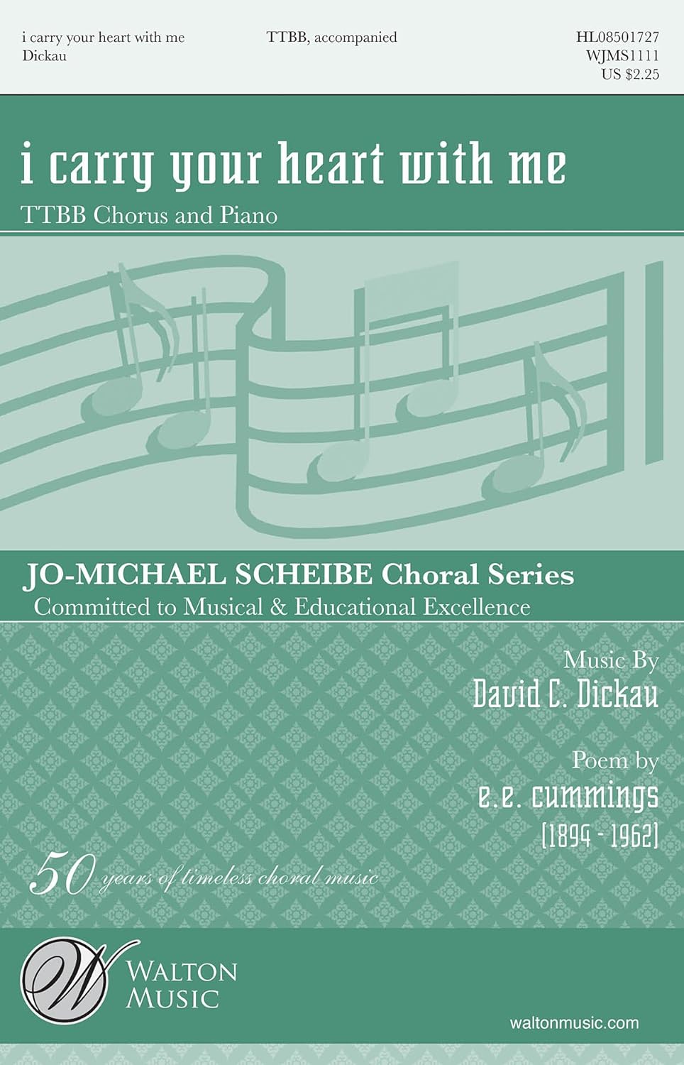 i carry your heart with me (TTBB). By David C. Dickau.  Text Author: e. e. cummings