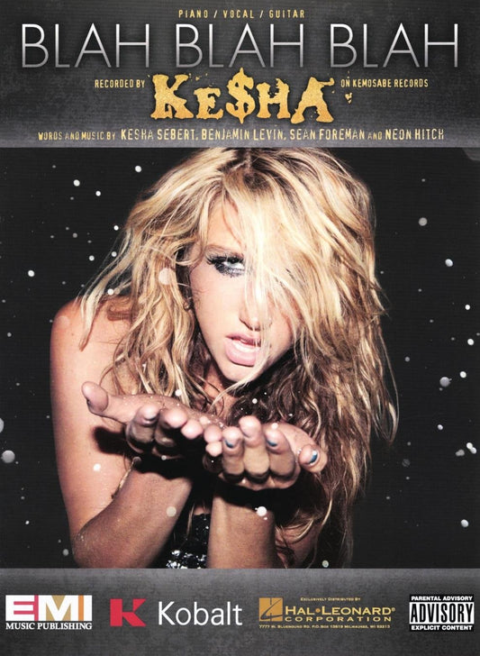 Blah Blah Blah by Kesha Piano, Vocal, Guitar - Sheet Music