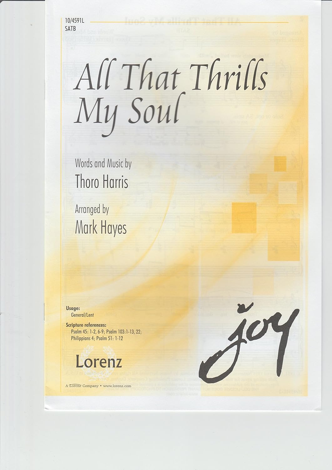 All That Thrills My Soul. By Thoro Harris