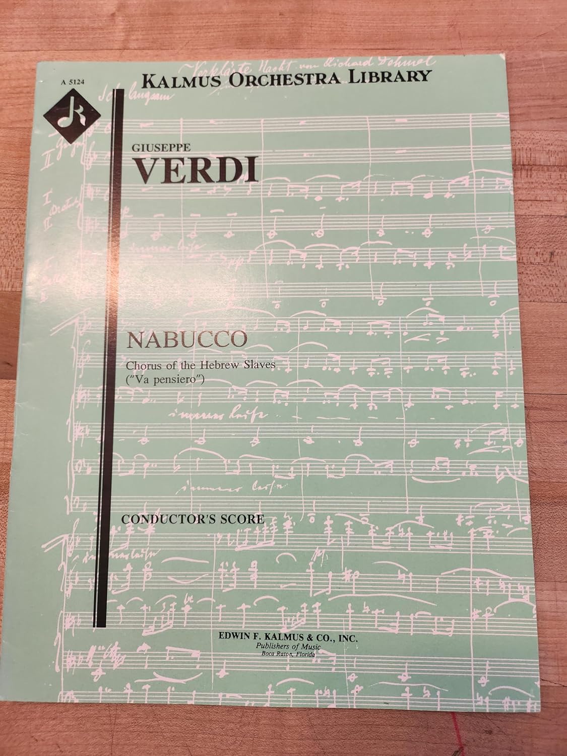 Nabucco; Part III, Chorus of the Enslaved Jews: Va, pensiero. By Verdi, Giuseppe