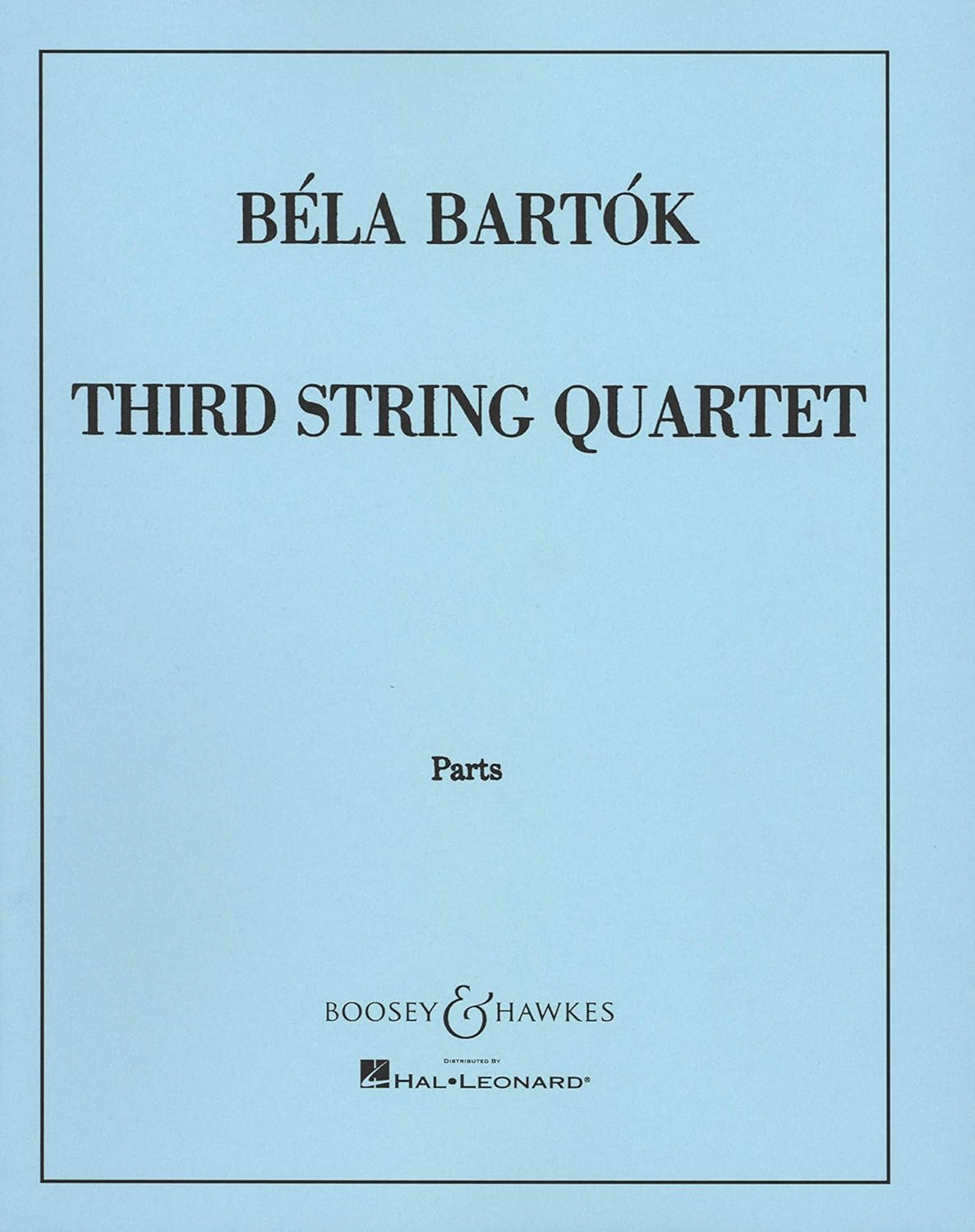 String Quartet No. 3. 1993 Peter Bartok revision. Set of Parts by Bela Bartok