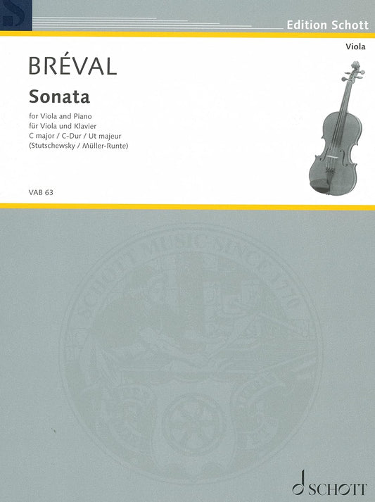 SONATA C MAJOR ALTO. BY JEAN-BAPTISTE BREVAL. For Viola and Piano C Major