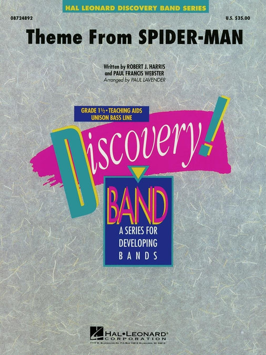 Theme from Spider-Man by Paul Lavender Concert Band - Sheet Music