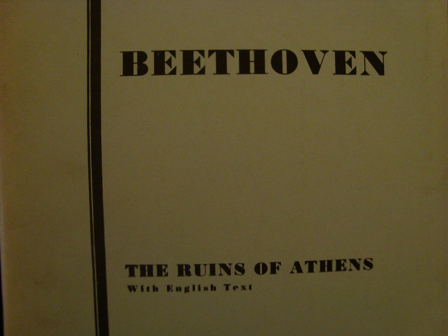Ruins of Athens, Op. 113: SATB with Treble & Bass Soli (English Language Edition) (Kalmus Edition) Beethoven, Ludwig van