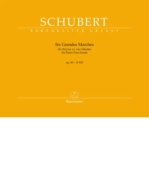 Six Grandes Marches for Piano Four-hands op. 40 D 819