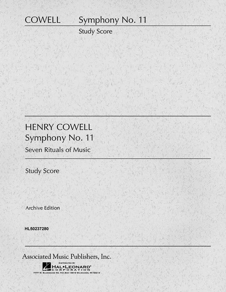 Symphony No. 11 (7 Rituals of Music) Full Score by Henry Cowell Orchestra - Sheet Music