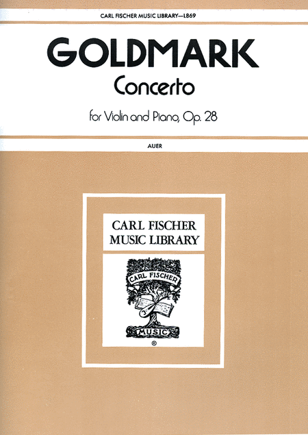 Concerto by Carl Goldmark Violin Solo - Sheet Music