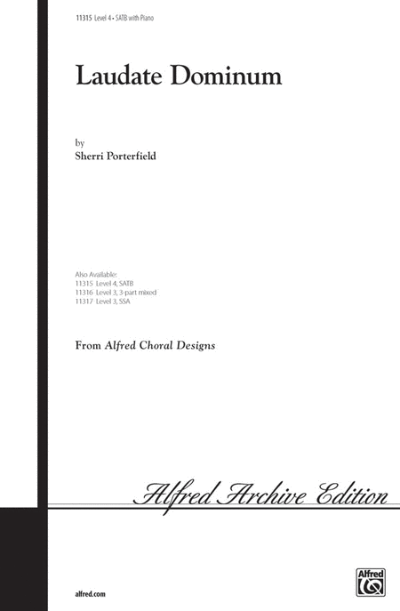 Laudate Dominum by Sherri Porterfield 4-Part - Sheet Music