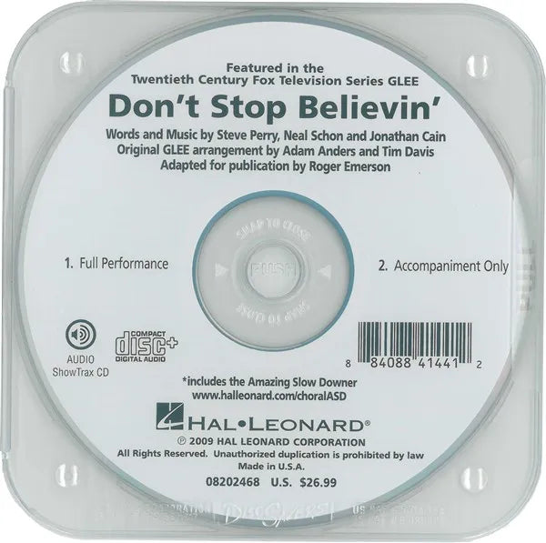 Don't Stop Believin'  ShowTrax CD. Jonathan Cain_Neal Schon_Steve Perry