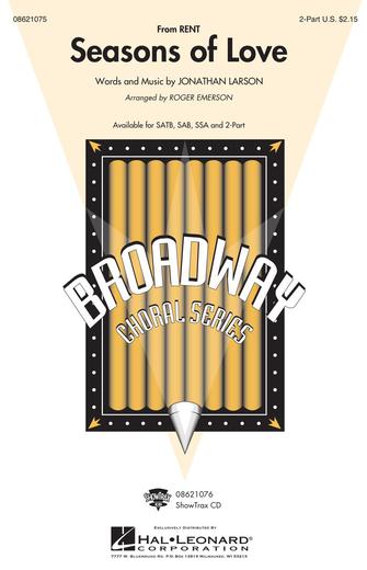 Seasons of Love from Rent by Jonathan Larson 2-Part - Sheet Music