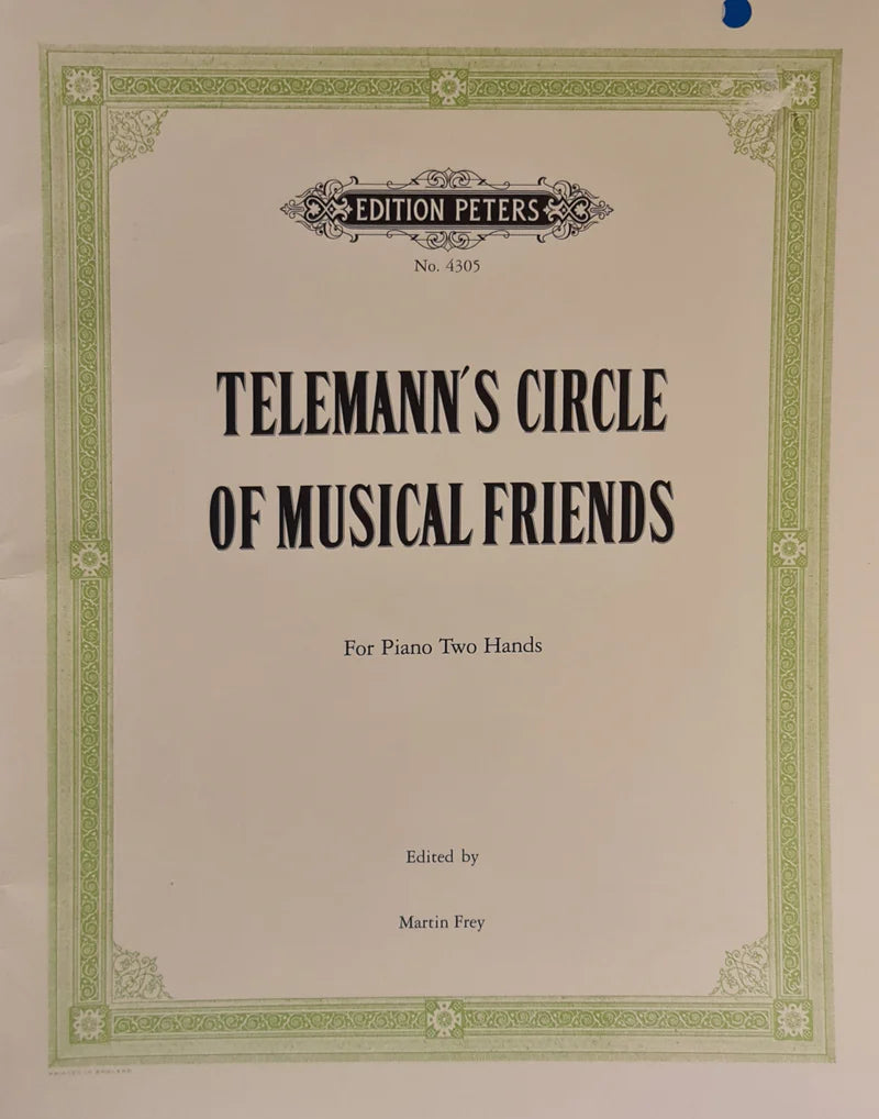 Telemann's Circle of Musical Friends By Various. For Piano Solo. Piano Albums. [Paperback] by Various