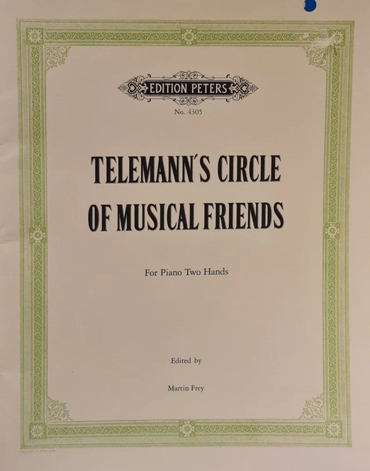 Telemann's Circle of Musical Friends By Various. For Piano Solo. Piano Albums. [Paperback] by Various