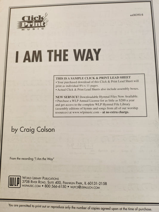 I Am the Way. By Craig Colson