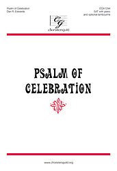 Psalm of Celebration Composed By Dan R. Edwards. For SAT Choir, Piano (With Optional Tambourine). Sacred Anthem. Octavo. [Paperback] Dan R. Edwards