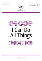 I Can Do All Things Composed By Mark Burrows. For Unison/2-part Choir and Piano (With Optional Tambourine). Sacred Anthem. Octavo. [Paperback] Mark Burrows