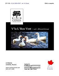 V'la L'bon Vent Arranged By Allison Girvan. For Ssaa Choir, a Cappella. Octavo. [Paperback] Allison Girvan