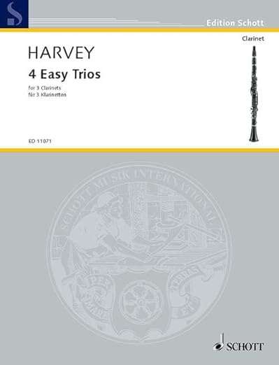 Four Easy Trios: 3 clarinets. Partition d'exécution. [Sheet music] Harvey, Paul