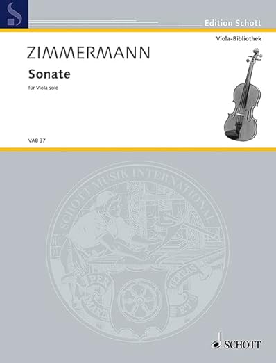Sonata: viola. By Zimmermann, Bernd Alois