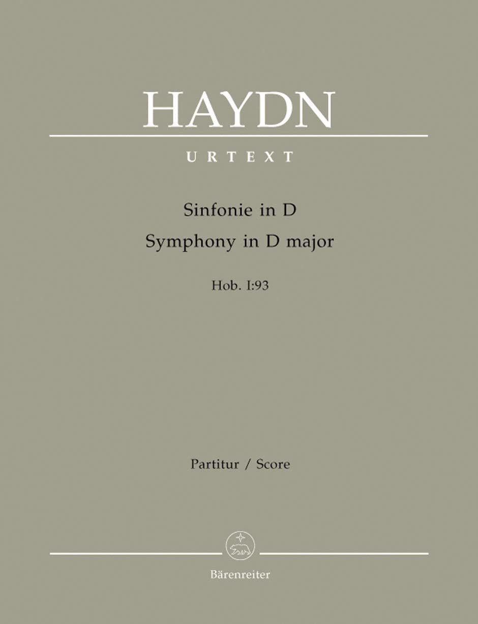 Symphony in D Major, Hob. I:93 (Full Score) [Sheet music] Franz Joseph Haydn and Robert von Zahn; Gernot Gruber