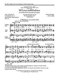Of Love and Kindness (1. Mandatum Novum, 2. Ubi Caritas). Composed By Daniel Pinkham. For Satb Choir, Optional Organ. General. Octavo. [Paperback] Daniel Pinkham