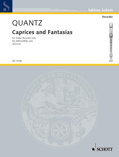 Caprices and Fantasias: treble recorder. [Sheet music] Zweers, Paul and Quantz, Johann Joachim