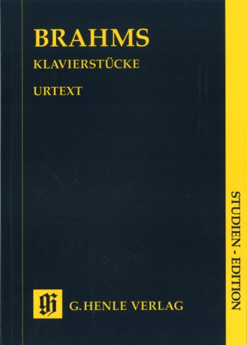 Klavierstucke ((Urtext), Piano Pieces, Study Edition) [Paperback] BRAHMS JOHANNES