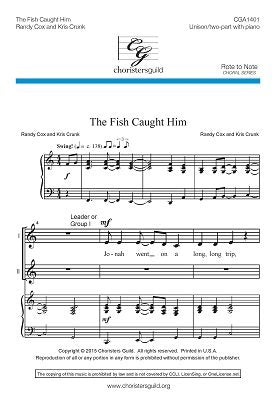The Fish Caught Him (Voicing: Unison/two-part with Piano). Composers: Randy Cox and Kris Crunk. Series: Rote to Note. [Paperback] Randy Cox and Kris Crunk