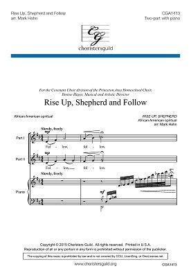 Rise Up, Shepherd and Follow (Two-part with Piano). Arranger: Mark Hahn. Text: African American Spiritual. Tune: Rise Up, Shepherd, African American Spiritual. [Paperback] Mark Hahn