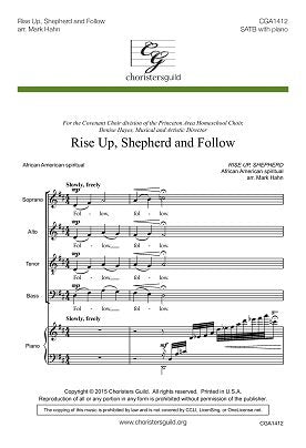 Rise Up, Shepherd and Follow (Satb) with Piano. Arranger: Mark Hahn. Text: African American Spiritual. Tune: Rise Up, Shepherd, African American Spiritual. [Paperback] Mark Hahn