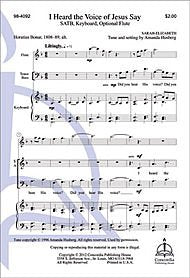 I Heard the Voice of Jesus Say Composed By Amanda Husberg. For Satb Choir, Keyboard and Optional Flute. Octavo. [Paperback] Amanda Husberg