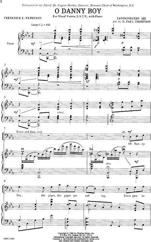 O Danny Boy. 4-Part - Sheet Music