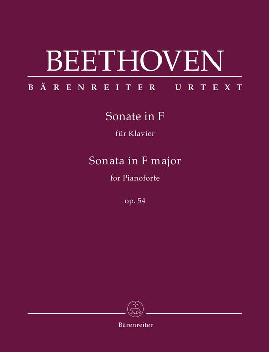 Beethoven: Piano Sonata No. 22 in F Major, Op. 54 [Paperback] Ludwig van Beethoven and Jonathan Del Mar