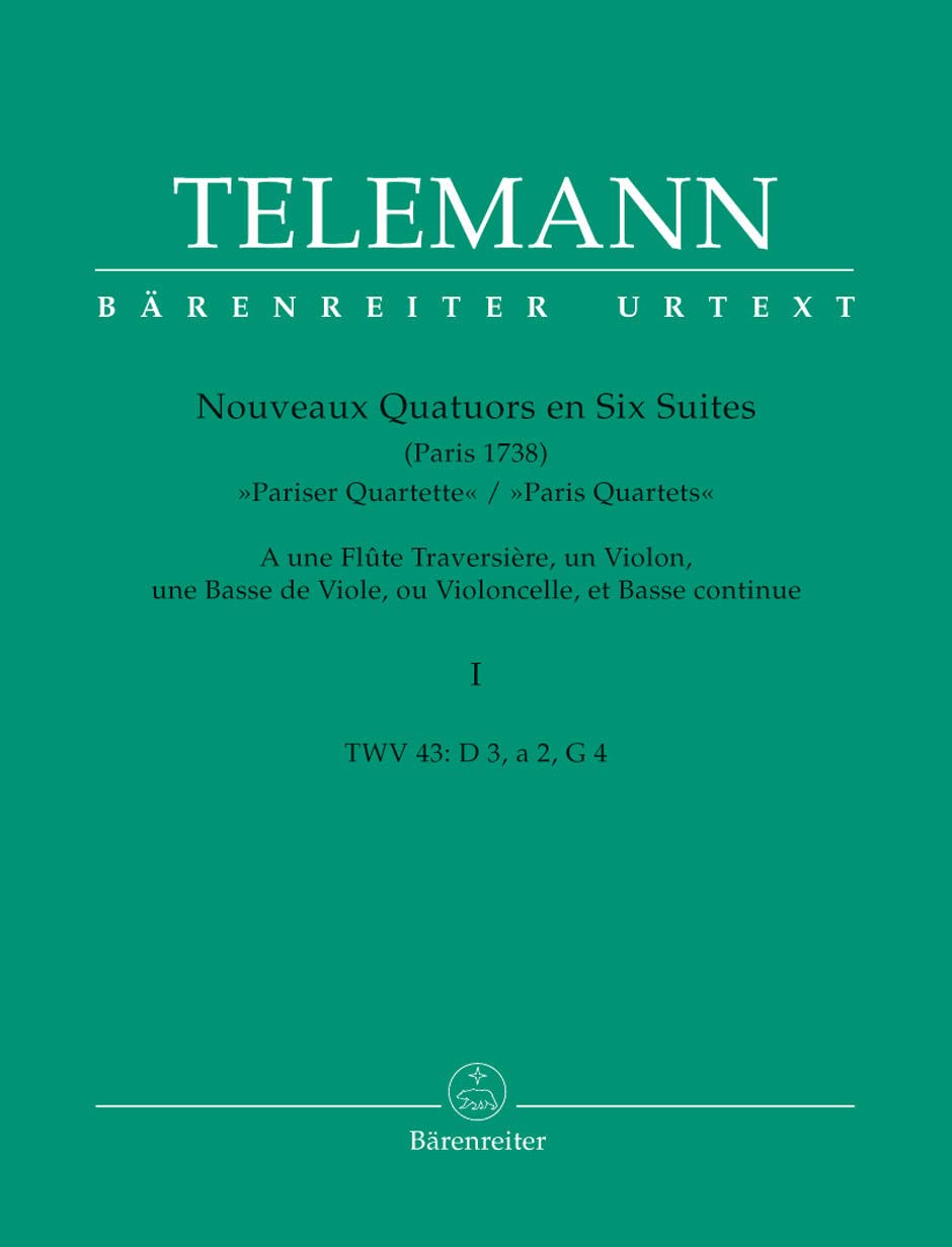 Nouveaux Quatuors ("Paris Quartets") - Volume 1 [Paperback] Georg Philipp Telemann