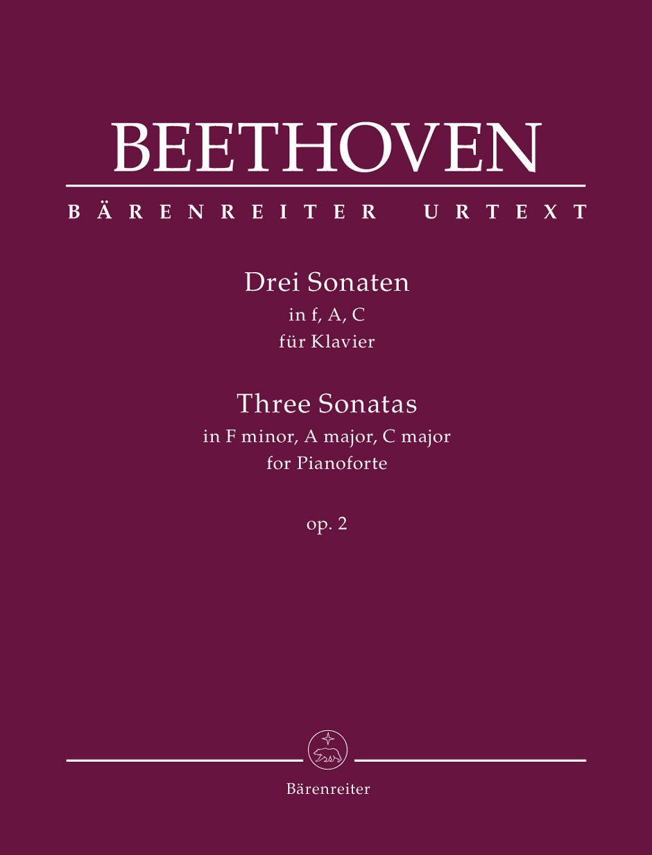 Beethoven: Piano Sonatas, Op. 2 (F Minor, A Major, and C Major) [Sheet music] Ludwig van Beethoven and Jonathan Del Mar