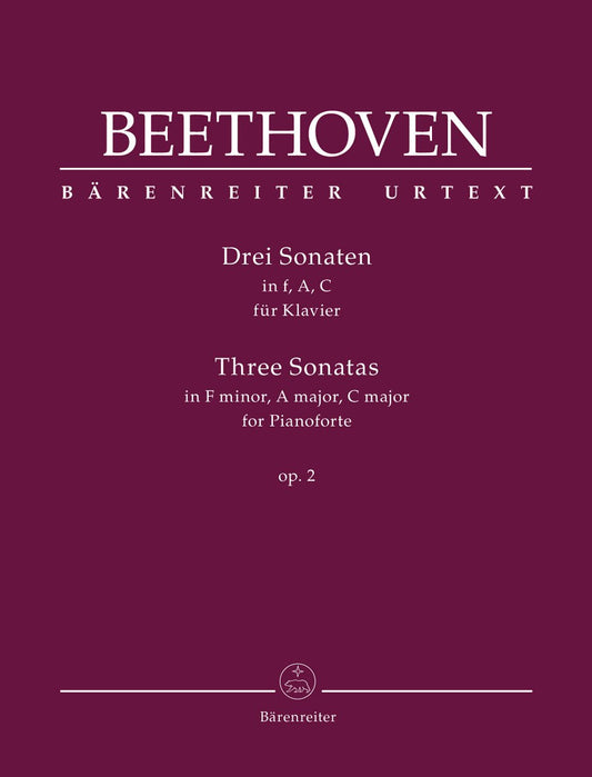 Beethoven: Piano Sonatas, Op. 2 (F Minor, A Major, and C Major) [Sheet music] Ludwig van Beethoven and Jonathan Del Mar