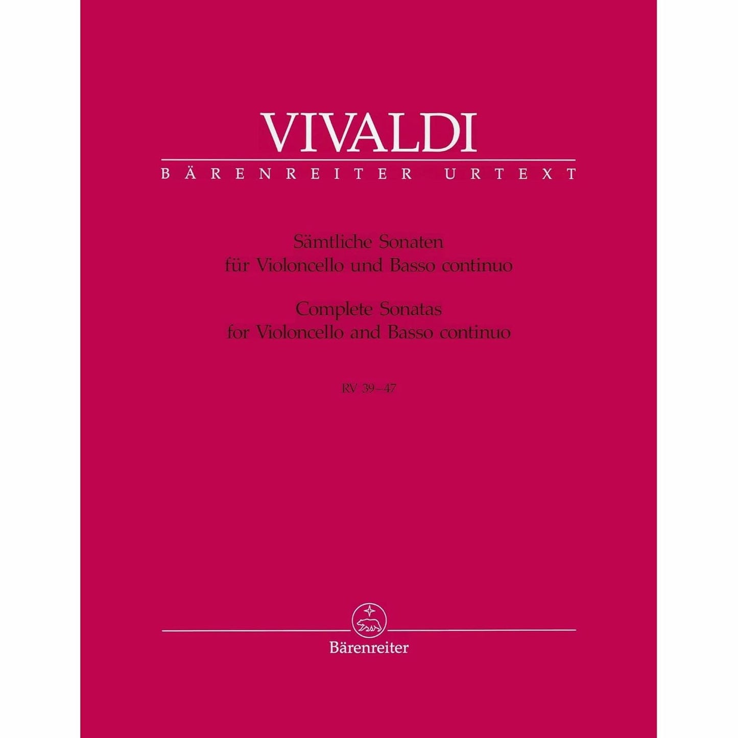 Complete Sonatas for Violoncello and Basso Continuo. By Vivaldi, Antonio