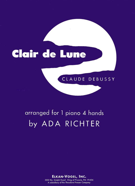 Debussy: Clair de Lune (arr. for piano 4-hands) [Paperback] Claude Debussy - Ada Richter